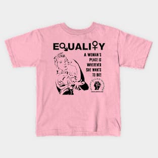 Equality (printed on BACK of tee) Kids T-Shirt